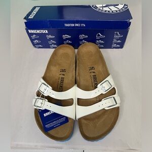 Birkenstock Ibiza White and Brown Sandals new inbox